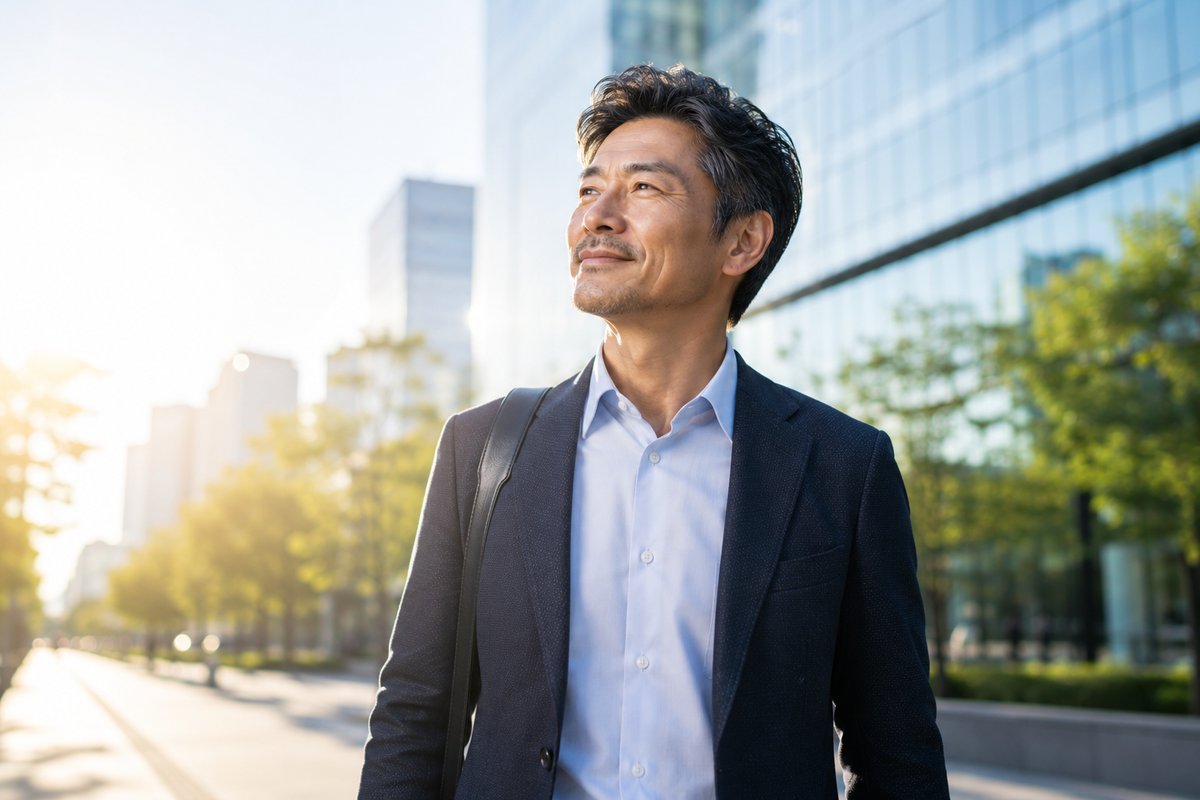 活動的に過ごす中高年男性